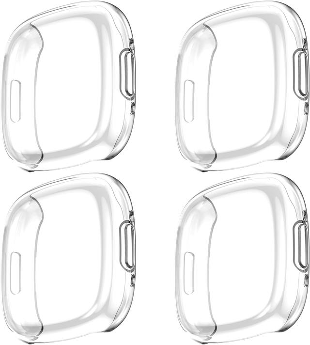 Product image of Fitbit Sense 2/Versa 4 Case with Screen Protector, 4-Pack