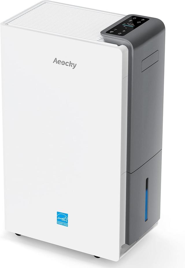 Product image of 4500 Sq.Ft Most Efficient Energy Star 2025 Dehumidifier,AEOCKY Max 80 Pint/D(Standard 52Pint/D) Smart Compressor Dehumidifier with Drain Hose, Intelligent Humidistat,for Basement,Bedroom,Home,Bathroom