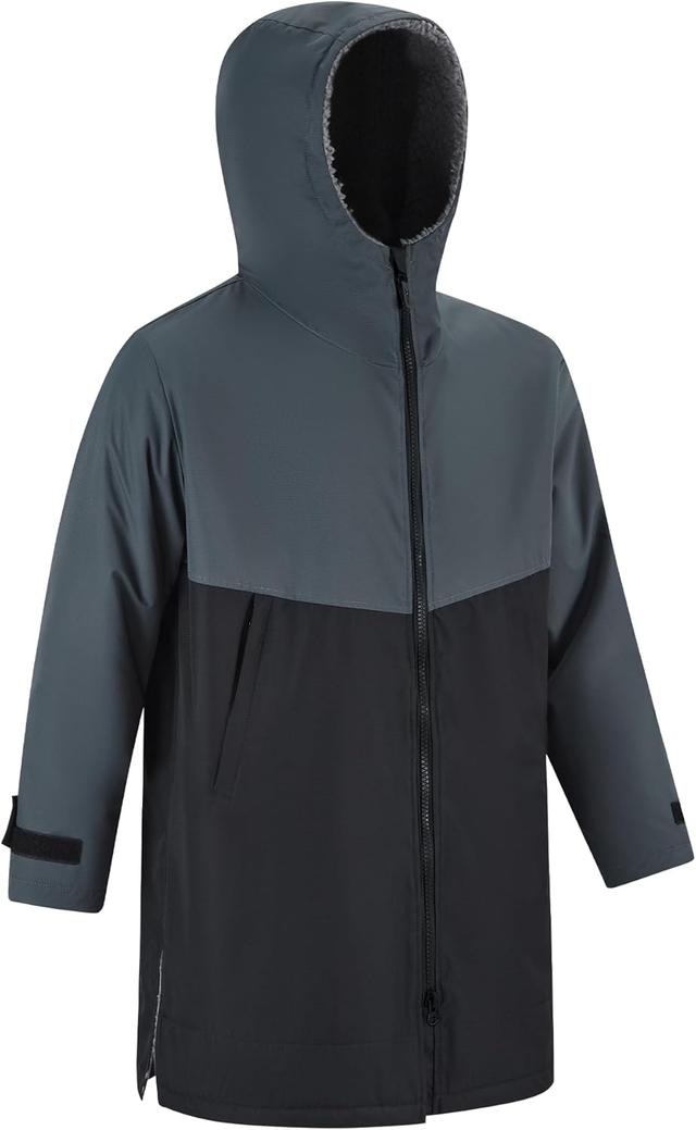 Product image of MissShorthair Kids Swim Parka Swim Jacket Changing Robe for Boy&Girl Swim Coat Youth Waterproof Robe 9-14 Years