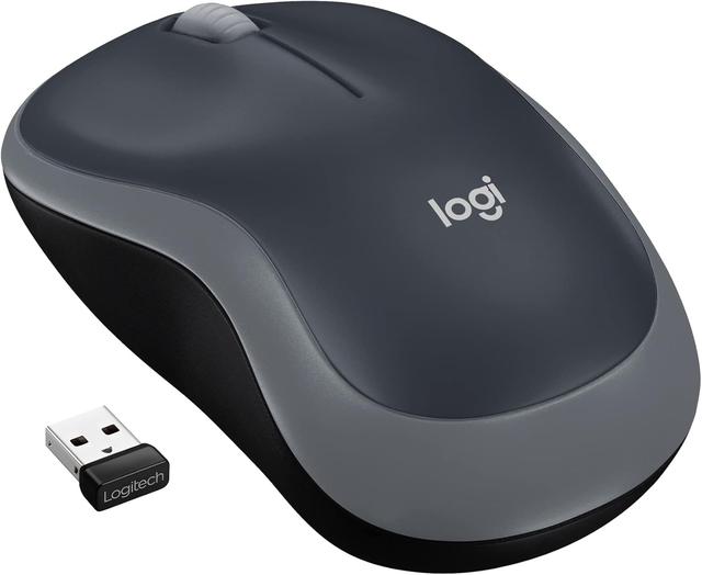 Product image of Logitech M185 Wireless Mouse, 2.4GHz with USB Mini Receiver, 12-Month Battery Life, 1000 DPI Optical Tracking, Ambidextrous PC/Mac/Laptop - Swift Grey