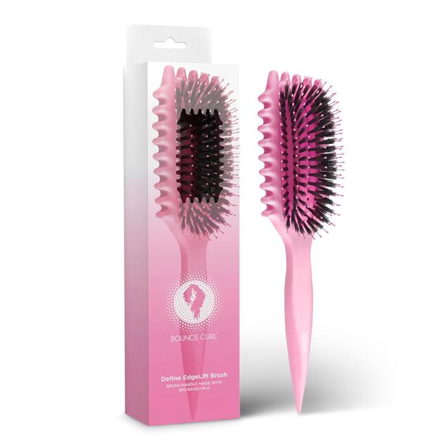 Product image of Bounce Curl Define EdgeLift Brush, 5-in-1 Tool for Effortlessly Defined Curls, Waves & Coils, Reduces Frizz - Pink