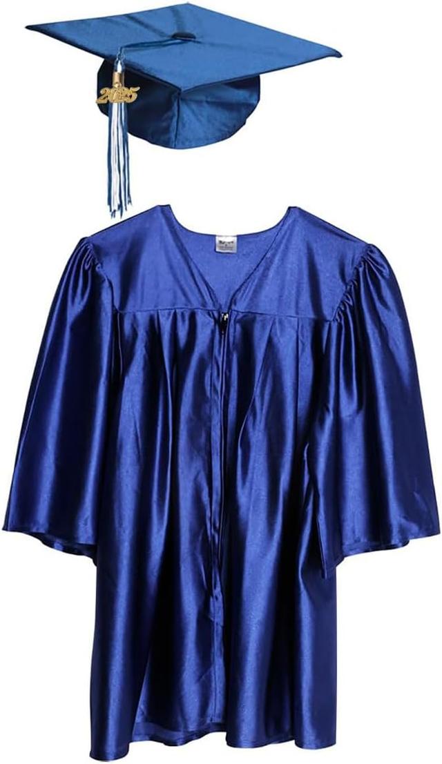 Product image of Shiny Child Graduation Cap, Gown, Tassel and 2025 Charm Set, Kindergarten Graduation and Kids Preschool