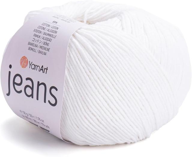 Product image of Yarnart Jeans Yarn, Amigurumi Cotton Yarn, Cotton Yarn Crocheting, Knitting Yarn, amigurumi Cotton Yarn, Turkish Yarn, 55% Cotton – 45% PAC (Poliacrylic) Color (1)