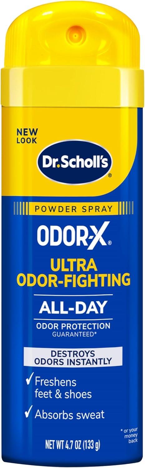 Product image of Dr. Scholl's ODOR-X ULTRA ODOR-FIGHTING POWDER SPRAY, 4.7 oz // Destroys Odors Instantly - All-Day Odor Protection - Freshens Feet & Shoes