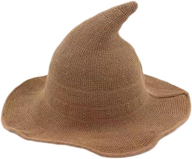 Product image of Aniler Men's and Women's Halloween Witch Hat Wool Knitted Cap for Party Masquerade Cosplay Costume Accessory Daily