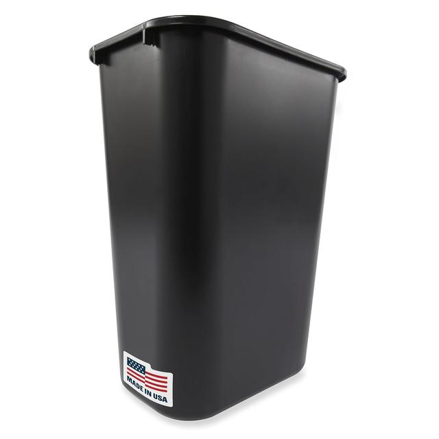Product image of Rubbermaid Commercial Wastebasket Trash Container, 41QT/10.25 GAL, Plastic, Black, Stackable Trash Can for Bedroom/Bathroom/Office, Fits Under Desk/Sink/Cabinet