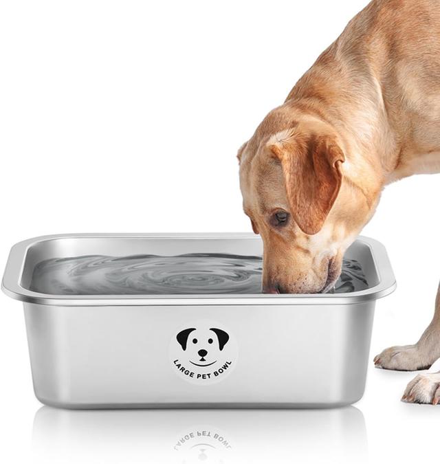 Product image of Stainless Steel Dog Bowls for Large Dogs, High Capacity Metal Dog Food Bowls, Food and Water bowl for Larges, X-Large, and Big Dogs 1.25 Gallons