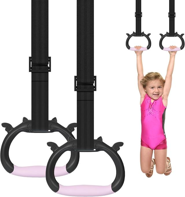 Product image of Gymnastics Rings, Children's Home Gym Equipment, Children's Adjustable Strap Strength Training Rings, Pulling Rings for Physical Training