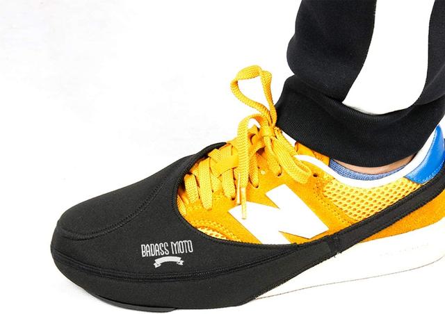 Product image of Badass Moto Motorcycle Shifter Shoe Protector, Motorbike Shoe Cover, Motor cycle Gear Shift Shoes guard, Anti Scuff Boot Protector - Men & Women Moped Sneaker Protection Fits Up To Size 12