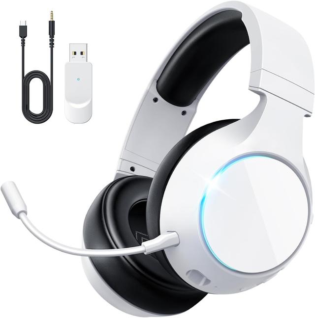 Product image of YPBDAN TA4000 2.4GHz/Bluetooth 5.3 Wireless Gaming Headset for PC, PS5, PS4 – Over-Ear Headphones with ENC Mic, 60H Playtime, 3.5mm Wired Mode, Compatible with Switch, Mac, Mobile & Controller