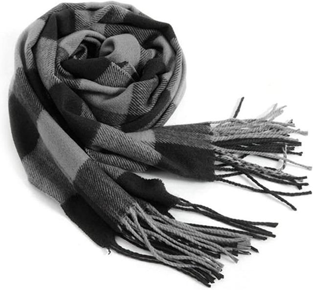Product image of Men's Scarves Classic Arrival Winter Plaid Scarf Tassel Edge Soft Warm Scarf