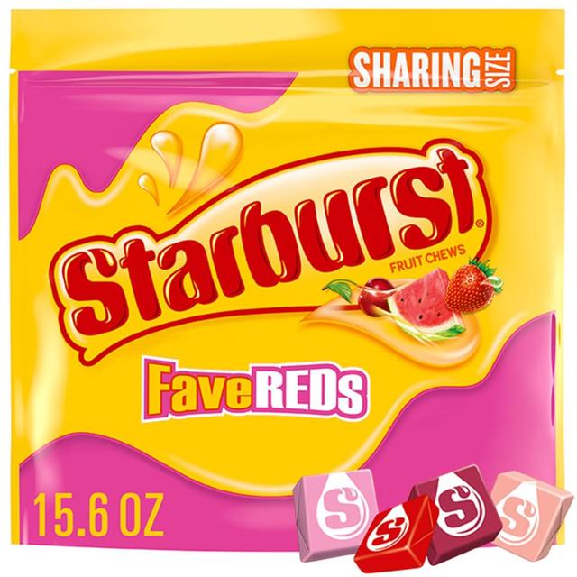 Product image of STARBURST FaveREDS Fruit Chews Chewy Candy, Sharing Size, 15.6 oz Bag