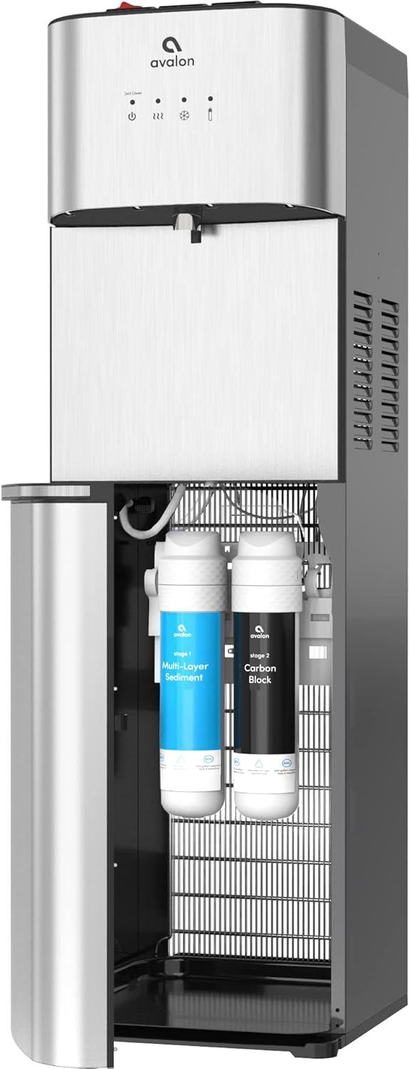 Product image of Avalon Self Cleaning Bottleless Water Cooler Water Dispenser - 3 Temperature Settings - Hot, Cold & Room Water, Durable Stainless Steel Cabinet, NSF Certified Filter- UL Listed