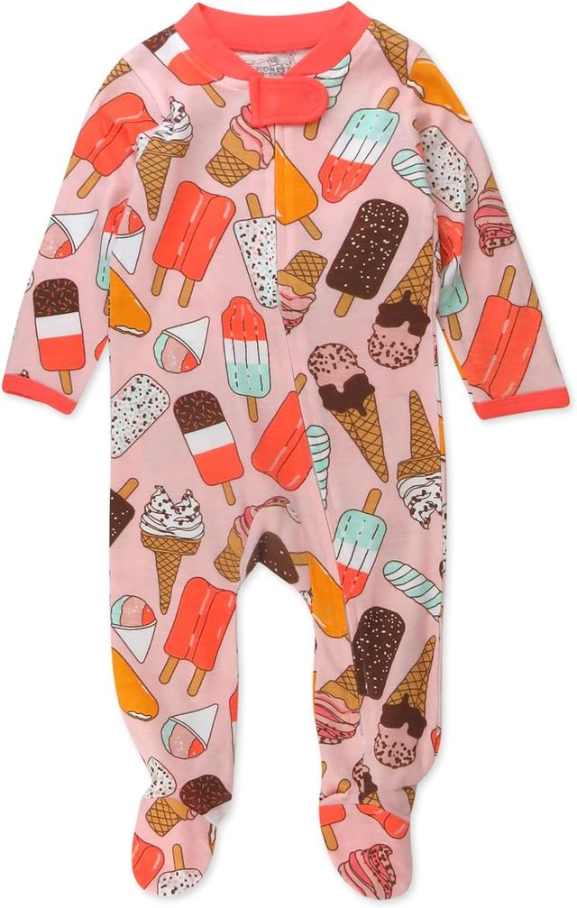 Product image of HonestBaby Sleep & Play Footed One-Piece Pajama Sleeper 100% Organic Cotton, Baby Girls