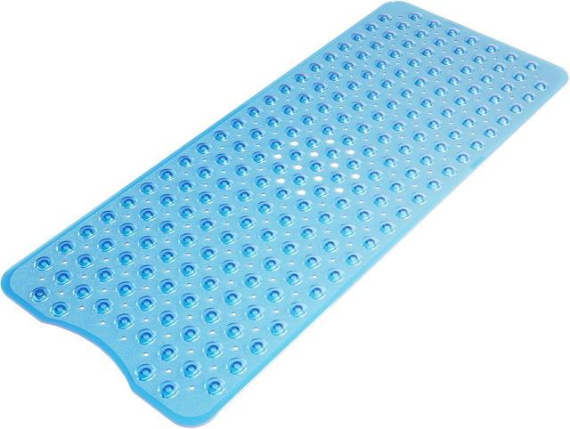 Product image of AmazerBath Shower Mat Non Slip 40 x 16 Inches, Bathtub Mat Shower Stall Mats with Suction Cups and Drain Holes, Non Slip Bath Mat for Tub for Elderly & Kids, Clear Blue