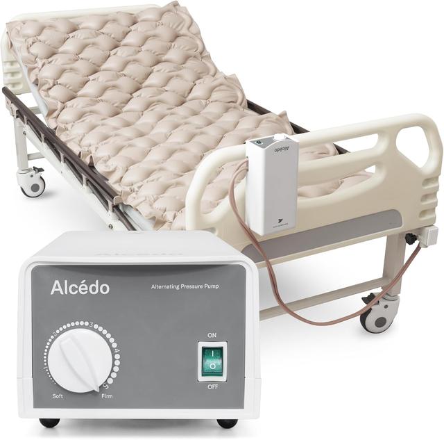 Product image of Alcedo Alternating Air Pressure Mattress Pad for Bed Sore and Ulcer Prevention, Hospital & Home Use Medical Mattress Topper for Bedridden Patient, Adjustable Ultra Quiet Pump and Waterproof Cushion