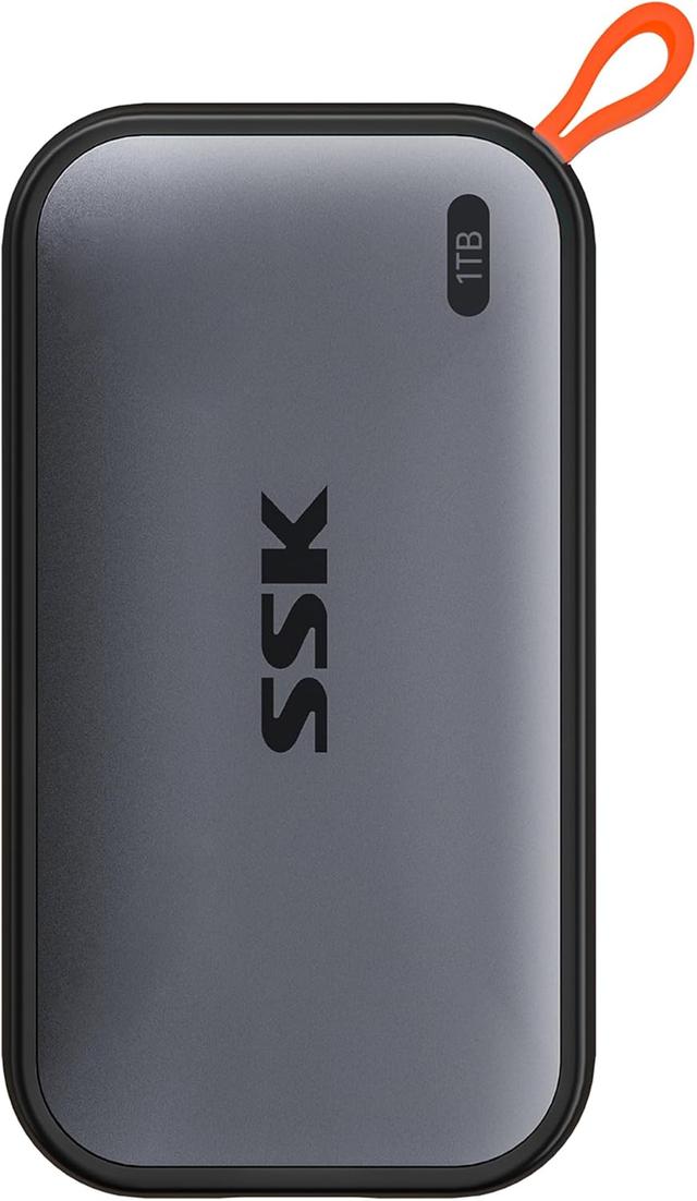 Product image of SSK Portable SSD 1TB External Solid State Drives, up to 1050MB/s USB C SSD External Hard Drive USB 3.2 Gen2 for iPhone 15/Pro, Windows, Mac, Android Phones and Tablets