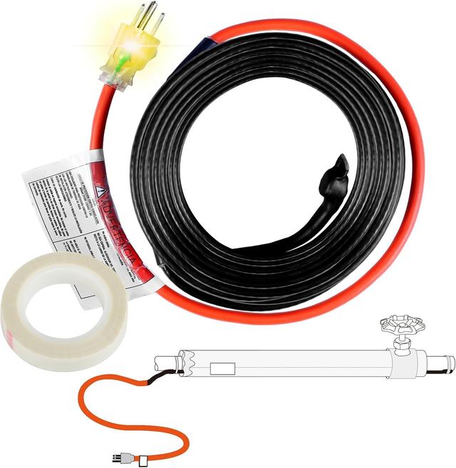 Product image of HEATIT Water Pipe Heat Tape - Prevent Freezing & Easy Installation for Metal & Plastic Pipes, CSA & ETL Certified Heat Trace Cable, All-Weather Protection, Trusted Choice HISD 3ft, 7w/ft, 120V