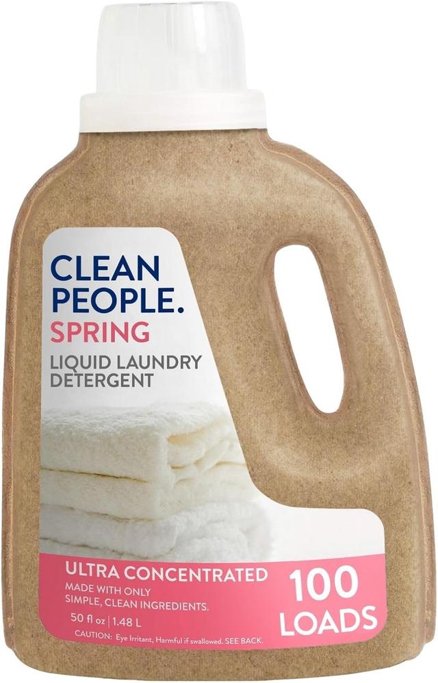 Product image of The Clean People Liquid Laundry Detergent - Recyclable Packaging, Stain Fighting - Ultra Concentrated, Laundry Soap - Spring Scent, 50 fl oz