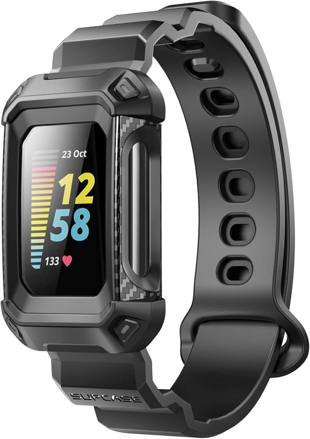 Product image of SUPCASE for Fitbit Fitbit Charge 6 Band with Case (Unicorn Beetle Pro), [Military-Grade Protection] [Scratch-Resistant] Rugged Men Cover with Adjustable Strap Wristband for Fitbit Charge 6/5, Black