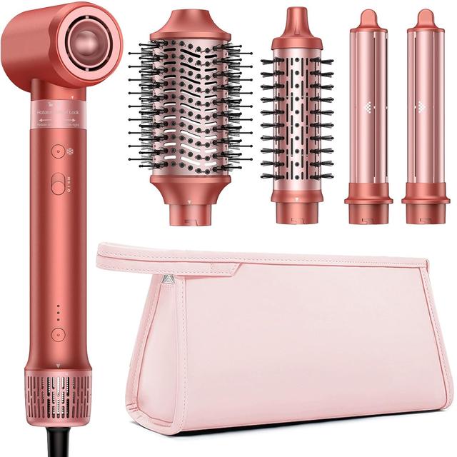 Product image of 5 in 1 Hair Styler Hair Dryer Brush - High-Speed Hot Air Styler Wrap, Fast Drying No Heat Damage Ionic Blow Dryer Brush for Volumize, Curl, Straighten, Frizz-Free Multi Stylers with Travel Bag