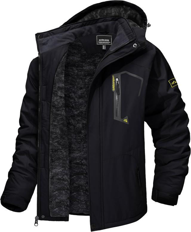 Product image of TACVASEN Men's Winter Skiing Jackets Water Resistant Fleece Coats Insulated Thermal Snowboard Jacket Parka Raincoat with Hood