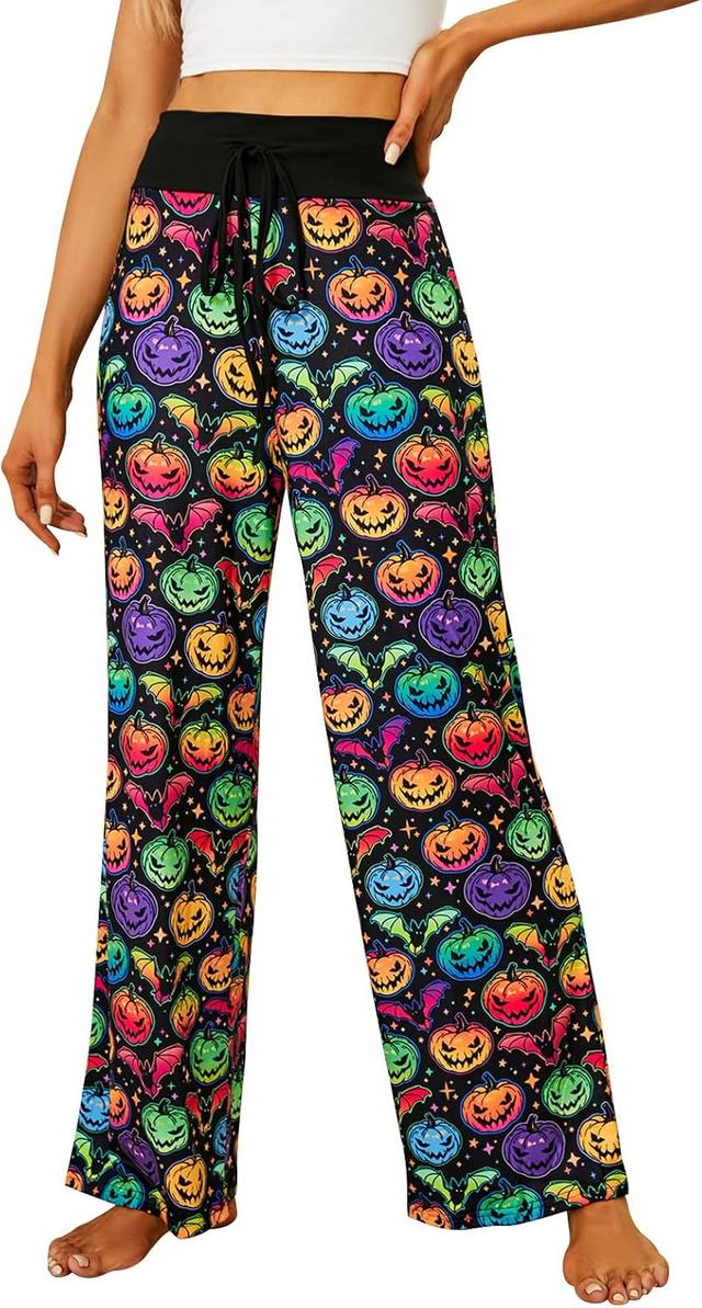 Product image of Halloween Pajama Pants Women Pumpkin Skull Ghost Print Pajamas Cute Funny PJ's Women's Jammies PJs