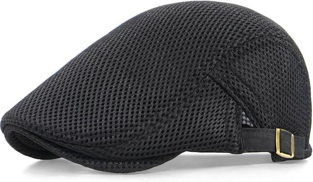 Product image of Men's Mesh Cap Breathable Summer Newsboy Hat Adjustable Beret Ivy Cap Irish Cabbie Driving Hunting Hats