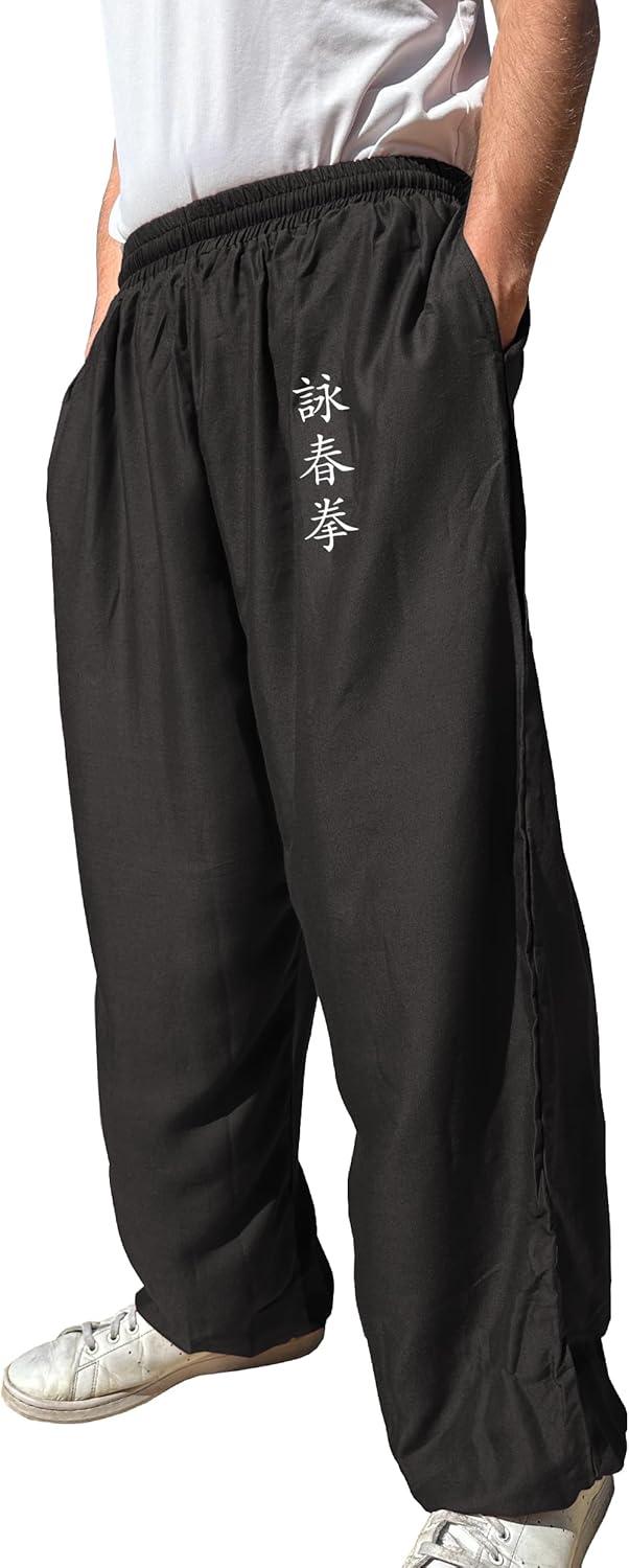 Product image of Kung Fu Pants Wing Chun Tai Chi Style with Pockets, Loose Pant Rayon V3