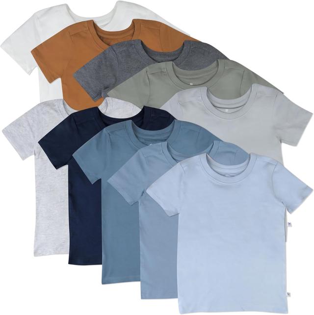 Product image of HonestBaby Multipack Short Sleeve T-Shirt Tee 100% Organic Cotton Infant Baby, Toddler, Little Kids Boys, Girls, Unisex