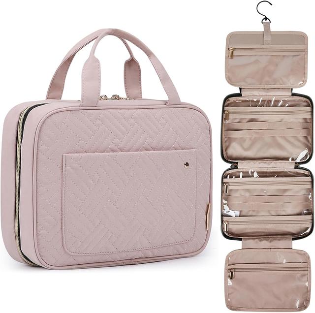 Product image of BAGSMART Large Toiletry Bag Travel Bag with Hanging Hook, Water-resistant Makeup Cosmetic Bag Travel Organizer for Accessories, Shampoo, Full Sized Container, Toiletries