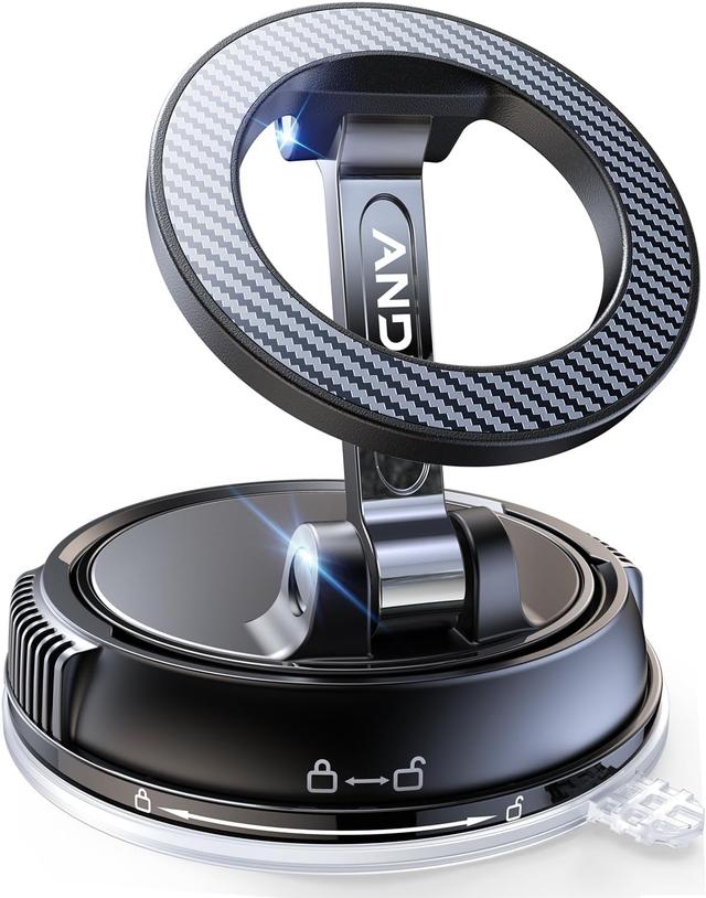 Product image of Car Phone Holder for Magsafe [78+LBS Strongest Suction & 2400gf Strongest Magnetic] 360° Adjustable Car Phone Mount, Phone Holders for Your Car for iPhone 16 Pro Max 15 14 13 12 Plus (Carbon Fiber)