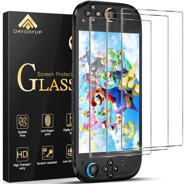 Product image of daydayup 3-Pack Screen Protector Tempered Glass for Nintendo Switch 2 [7.9 inch] 2025-HD Clear Anti-Scratch Travel Transparent Clear Screen Protector for Nintendo Switch 2 Console & Accessories