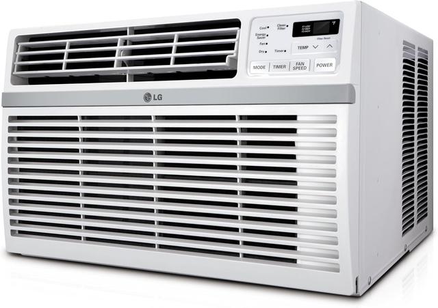 Product image of LG 8,000 Window Air Conditioner, 115V, 350 Sq.Ft. (14' x 25' Room Size), Quiet Operation, Electronic Control with Remote, 3 Cooling & Fan Speeds, Auto Restart, 8000 BTU, White