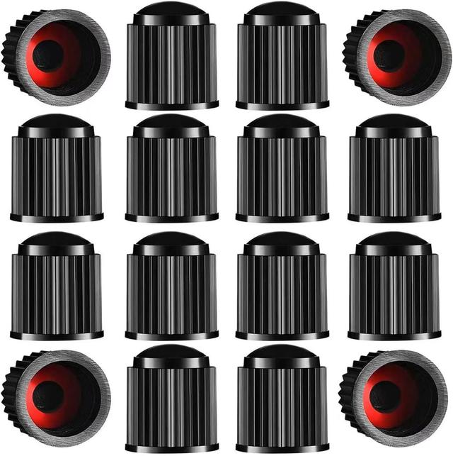 Product image of Tire Valve Stem Caps The Upgraded Version has a Sealing Ring for Car, Motorbike, Trucks, Bike, Bicycle （Black） (24)