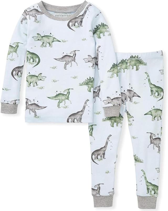 Product image of Burt's Bees Baby Infant, Little and Big Boys' 2-Piece Long Sleeve Tee and Pants Cotton Pajama Set