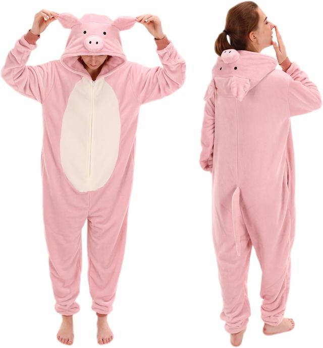 Product image of COSUSKET Snug Fit Unisex Adult Onesie Pajamas, Flannel Cosplay Animal One Piece Halloween Costume Sleepwear Homewear