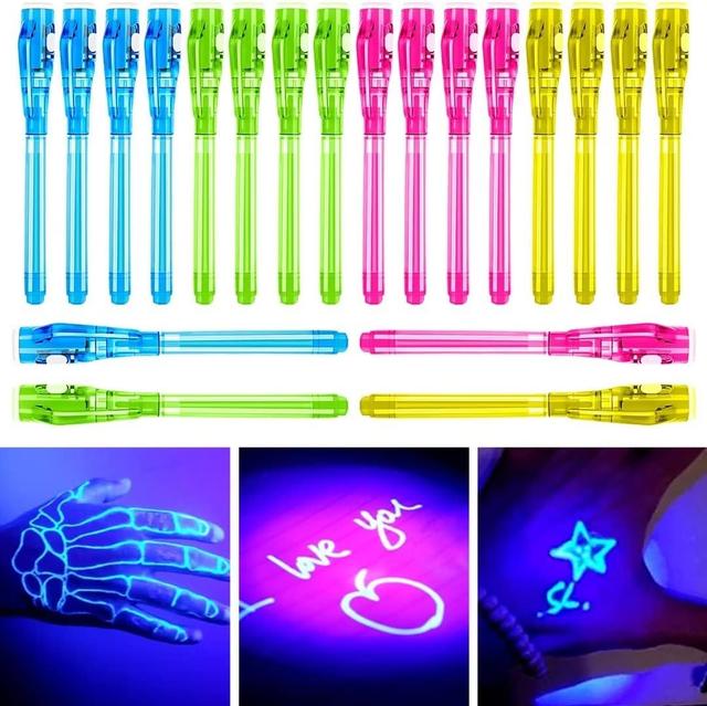 Product image of 30 Pieces Invisible Ink Pen with UV Light Spy Pen Magic Marker Party Favors for kids 8 12 years Birthday Gifts Classroom Prizes Goodie Bags Stuffers for Kids