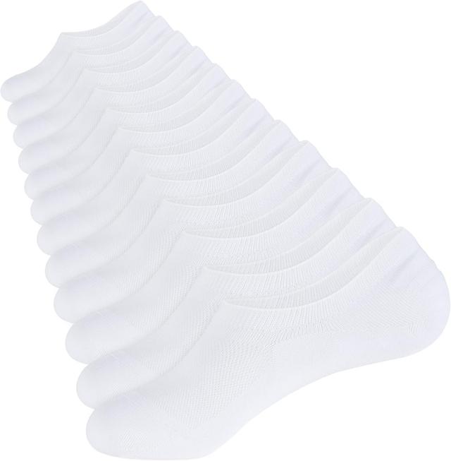 Product image of CLOSEMATE Mens No Show Socks Cotton Thin High Elasticity Low Cut Ankle Socks with Non Slip Grips 6 Pairs
