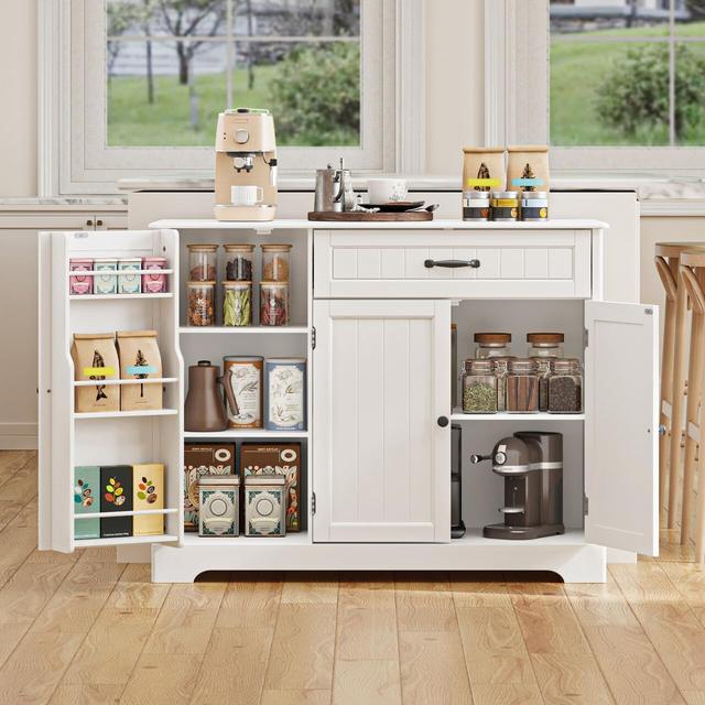Product image of Gizoon Kitchen Sideboard Buffet Cabinet with Storage Small Coffee Bar Cabinet with Drawer, Kitchen Pantry Storage Cabinet with Door and Shelves for Bathroom and Living Room