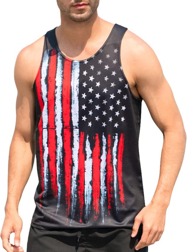 Product image of Goodstoworld Mens 3D Tank Top Novelty Graphic Breathable Quick Dry Sleeveless Beach Shirt S-4XL