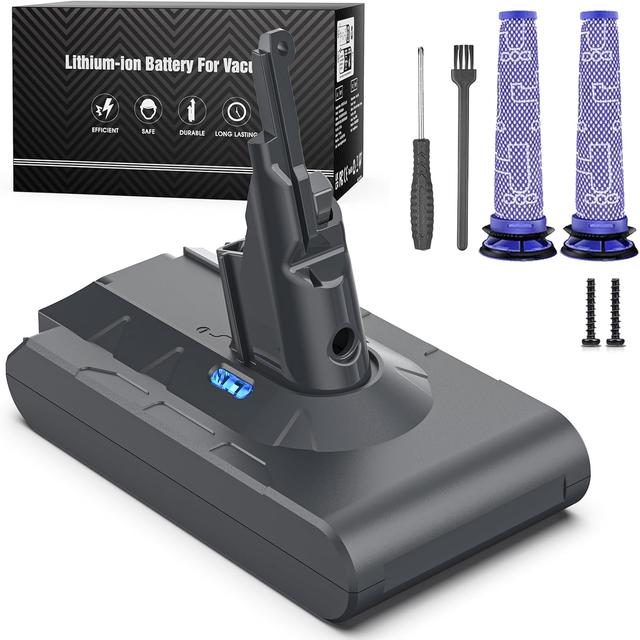 Product image of Keenstone 21.6V 6500mAh Replacement Battery for Dyson V8, Perfectly Compatible with SV10 V8 Animal V8 Absolute V8 Fluffy V8 Motorhead V8 Carbon Fiber Vacuum Cleaner