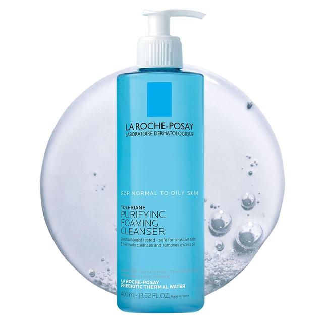 Product image of La Roche-Posay Toleriane Purifying Foaming Facial Cleanser, Niacinamide + Ceramides + Prebiotic Thermal Water, Oil Free Face Wash For Oily Skin, Pore Cleanser Safe For Sensitive Skin, Soap Free