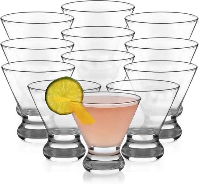 Product image of Libbey Cosmopolitan Stemless Martini Glasses, Dishwasher Safe Martini Glasses 12 Count (Pack of 1), Lightweight Margarita Glasses Set for Wedding Party