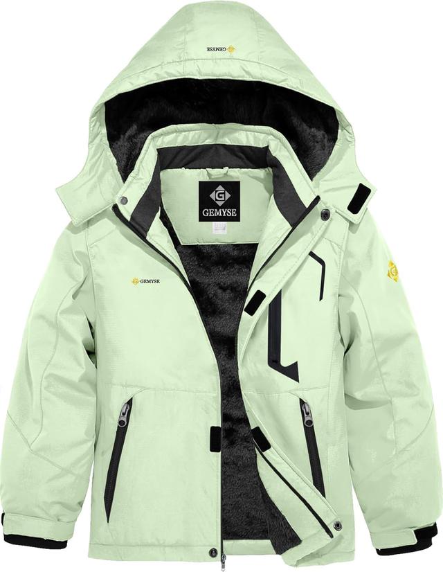 Product image of GEMYSE Boy's Waterproof Ski Snow Jacket Hooded Fleece Windproof Winter Jacket