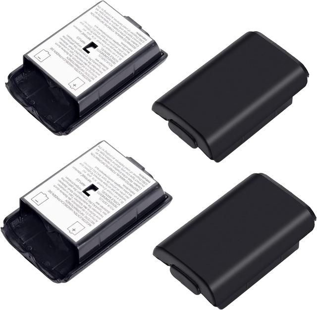 Product image of Finera Replacement Battery Pack Cover for Microsoft Xbox 360 Wireless Controller, 4 Pack Black