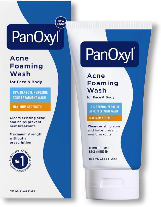 Product image of PanOxyl Acne Foaming Wash Benzoyl Peroxide 10% Maximum Strength Antimicrobial, 5.5 Oz