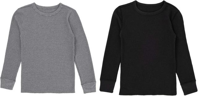 Product image of Fruit of the Loom boys Premium 2-pack Thermal Waffle Crew Top