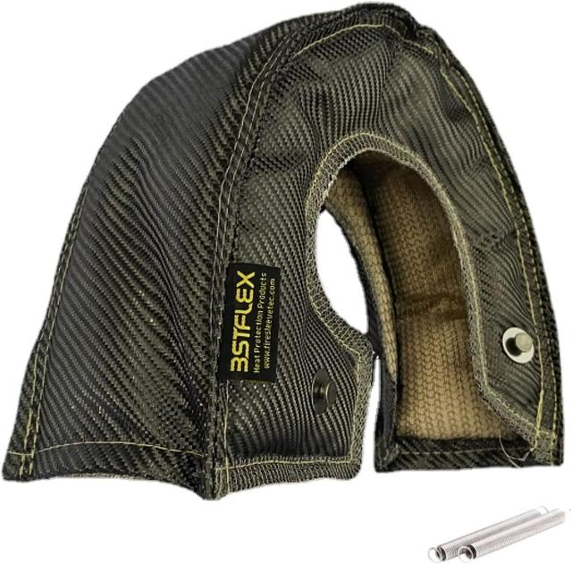 Product image of Carbon Fiber Turbo Blanket T6 Heat Shield Turbocharger Blanket Fastener Springs for T5 T6 Turbine