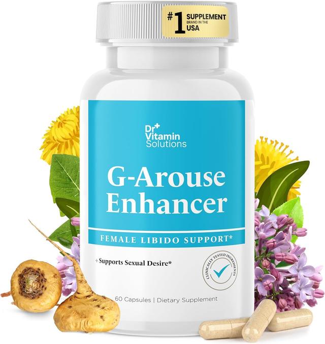 Product image of DR VITAMIN SOLUTIONS G-Arouse Enhancer for Female | Libido Booster for Women | Fast Acting Formula w/Horny Goat Weed, Maca Root, Tongkat Ali & Tribulus | Female Libido Booster for Energy, 60 Capsules